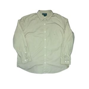 Lauren Ralph Lauren Lomg sleeve button up shirt. size 1x. Khaki color